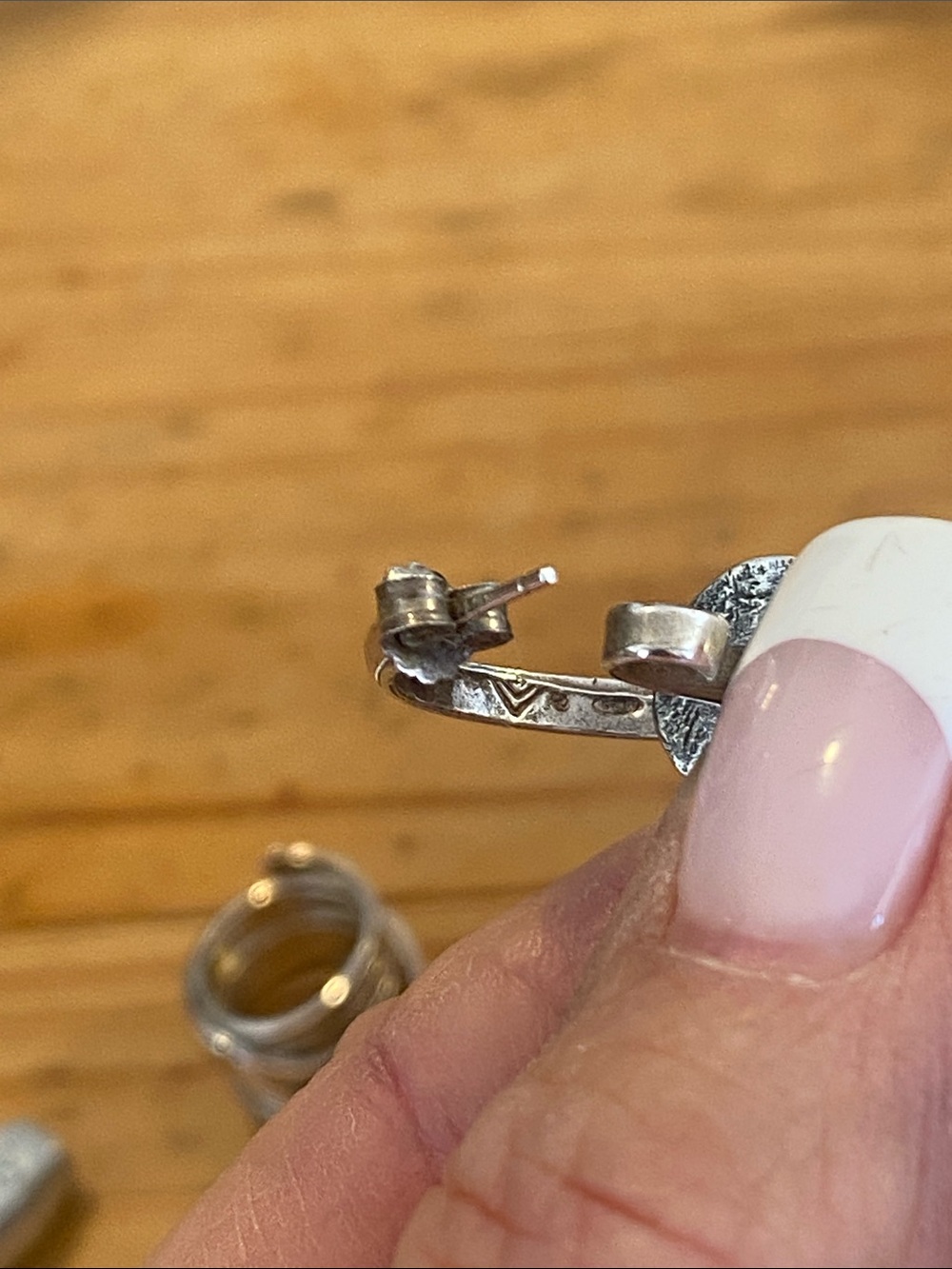 Silpada Sterling Silver Linked Hoop Earrings - Picture 4 of 7